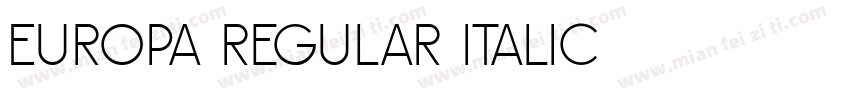 Europa regular italic字体转换